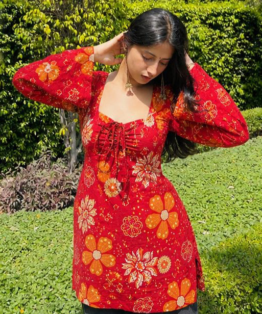Red knot kurti