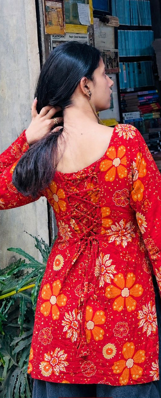 Red knot kurti