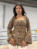 Double Side knot black kurti