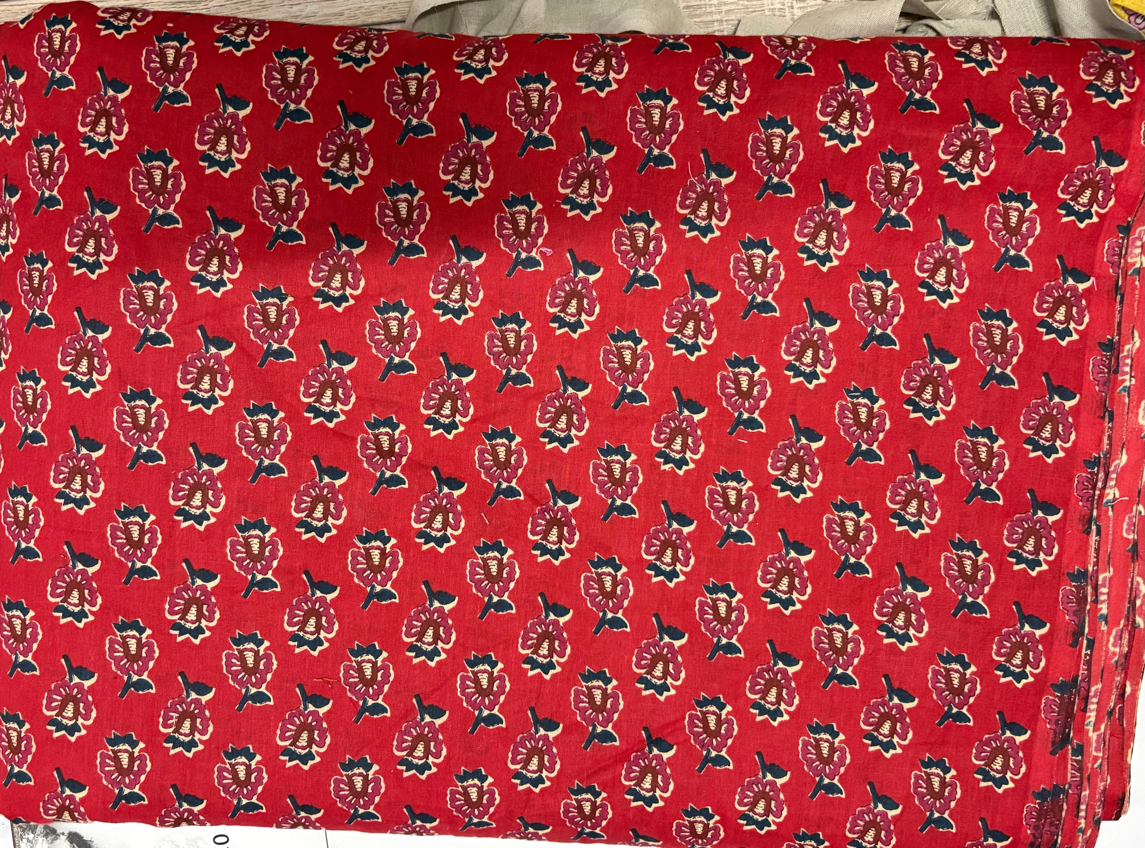Red butti farsi set with corset back