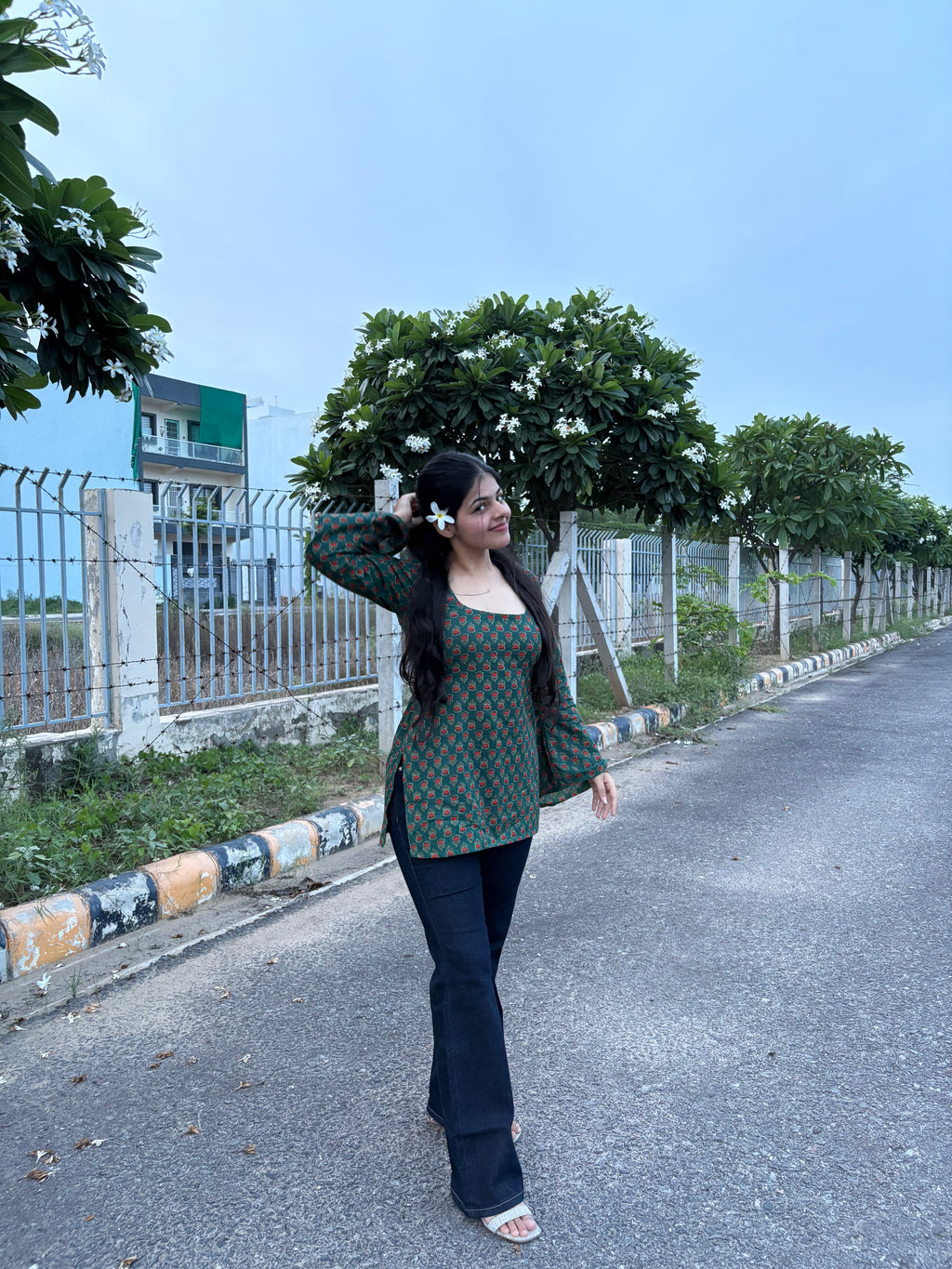 The green bow kurti🎀💚