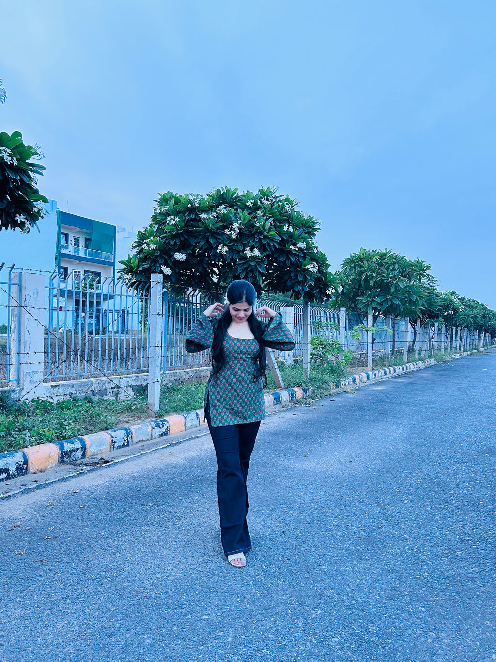 The green bow kurti🎀💚
