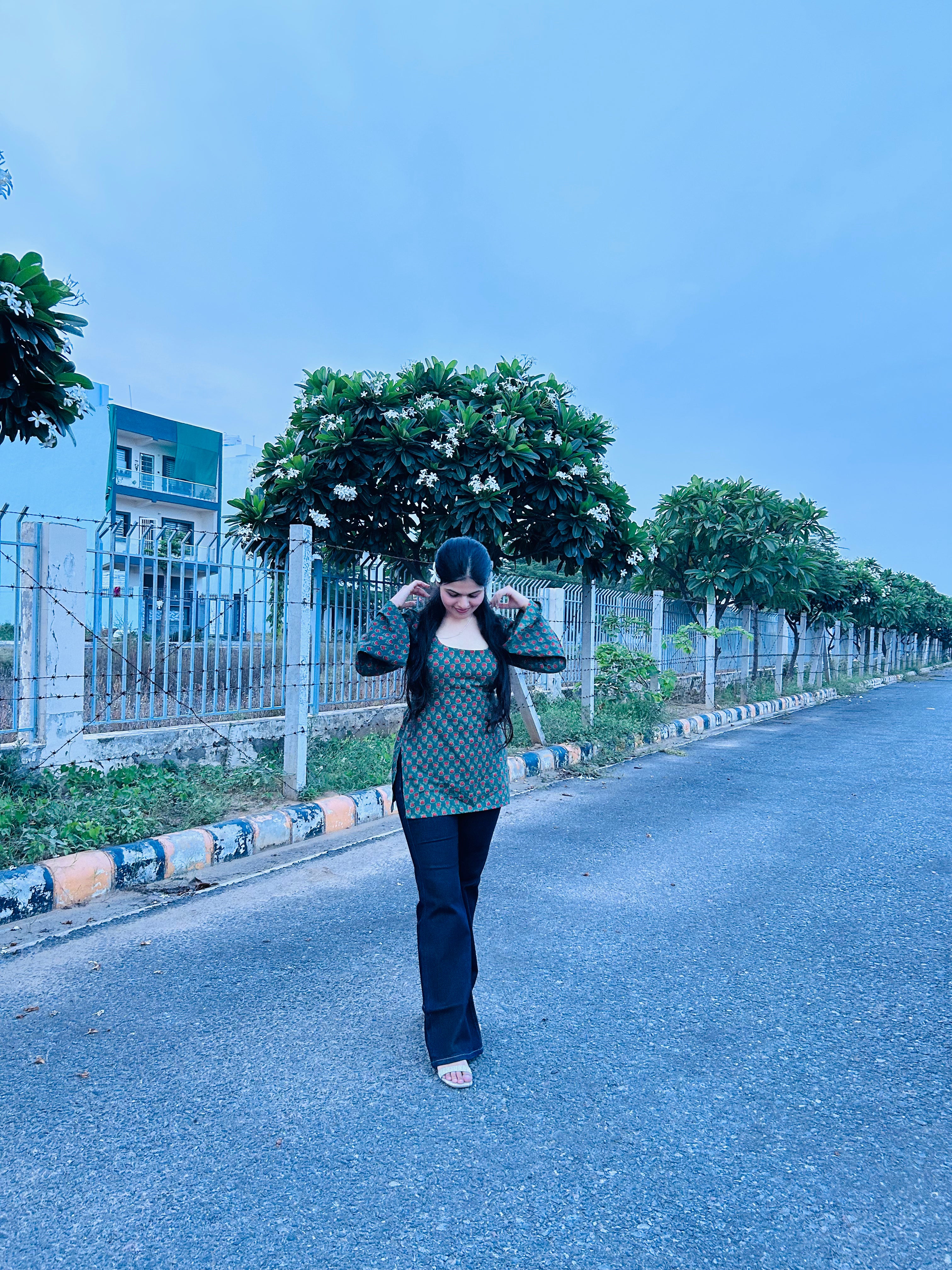 The green bow kurti🎀💚
