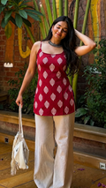 Glitrey effect Red kurti