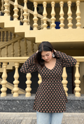 Black  red dotted kurti
